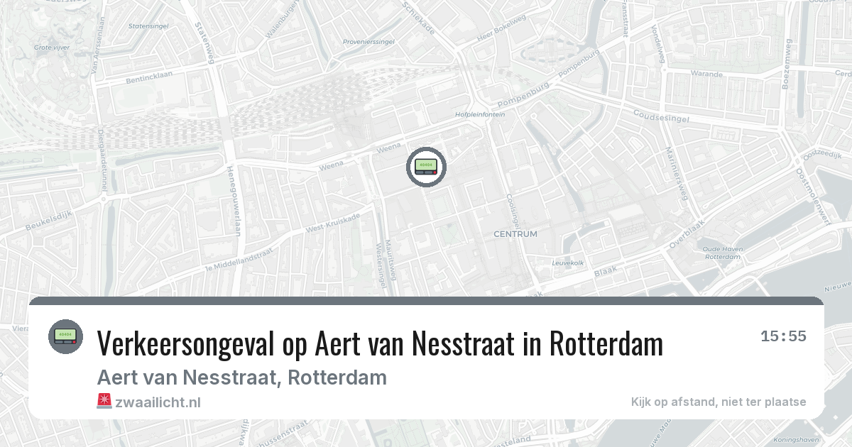 Verkeersongeval op Aert van Nesstraat in Rotterdam — 7 mrt 2026