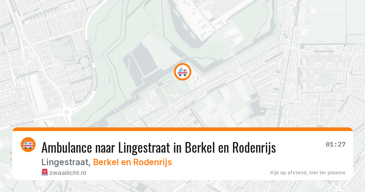 Ambulance naar Lingestraat in Berkel en Rodenrijs — 12 apr 2026