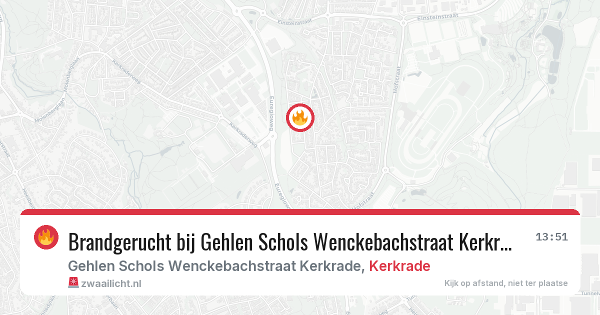 Brandgerucht bij Gehlen Schols Wenckebachstraat Kerkrade in Kerkrade — 18 mrt 2026