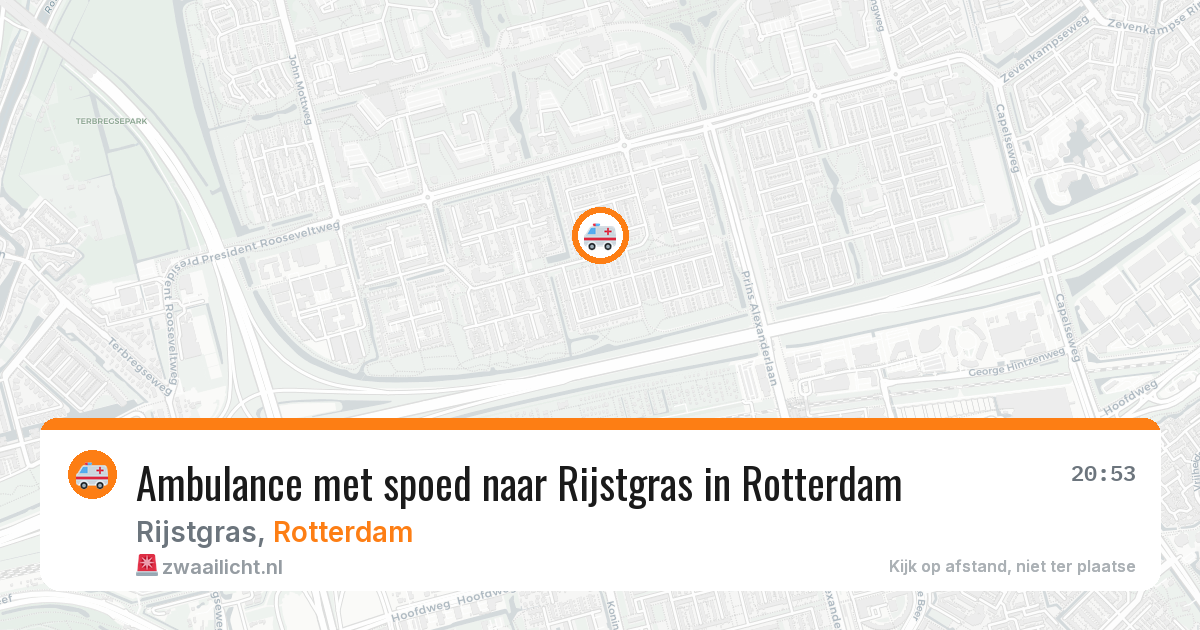 Ambulance met spoed naar Rijstgras in Rotterdam — 8 feb 2026