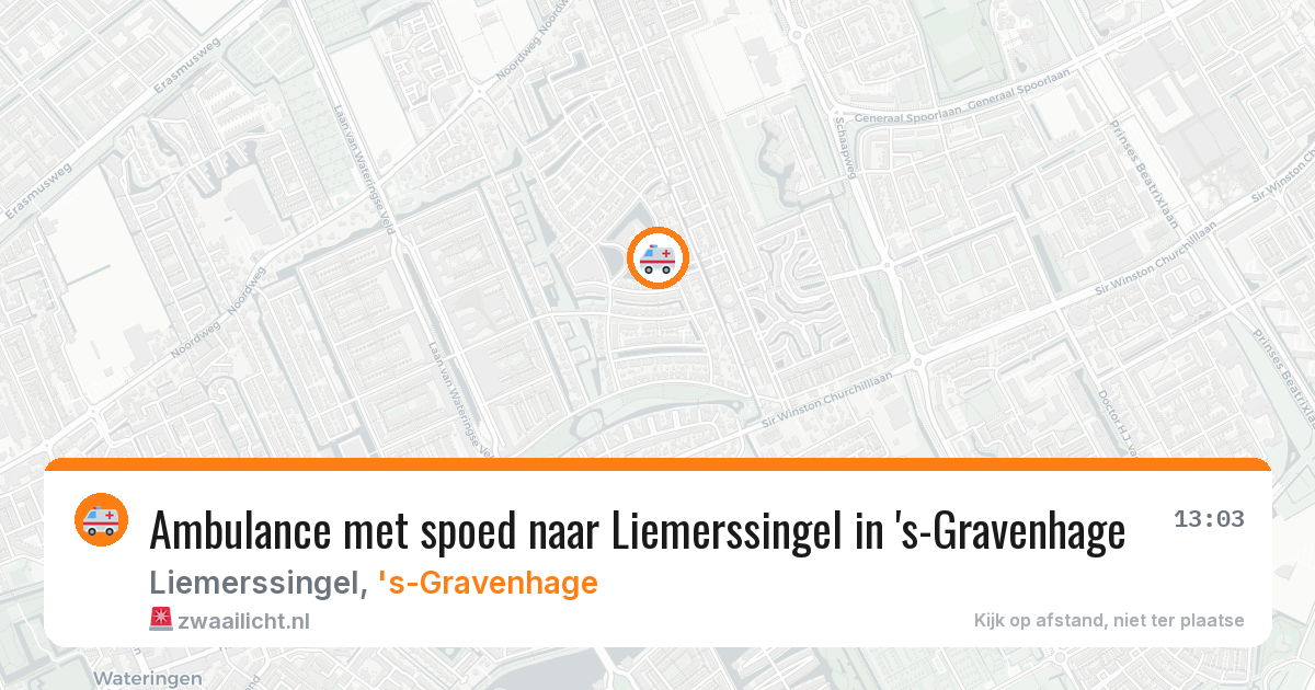 Ambulance met spoed naar Liemerssingel in 's-Gravenhage — 6 apr 2026
