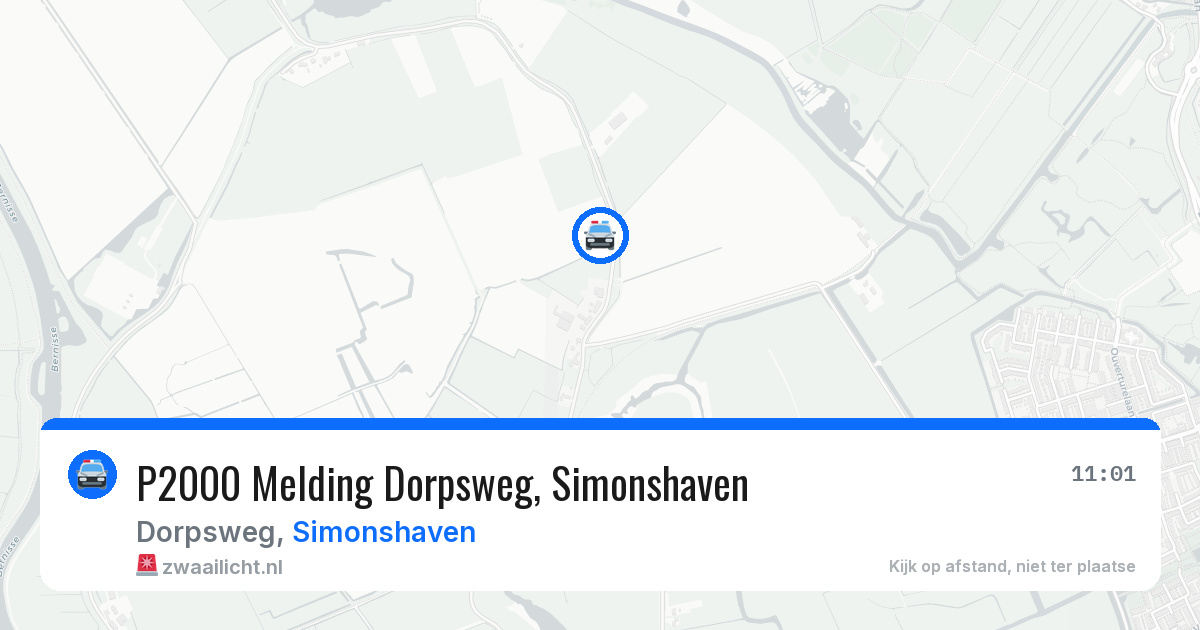 P2000 Melding Dorpsweg, Simonshaven — 15 mei 2026