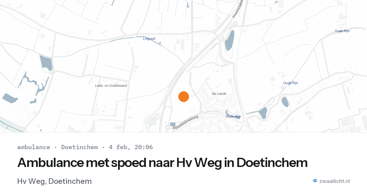 Ambulance met spoed naar Hv Weg in Doetinchem — 4 feb 2026