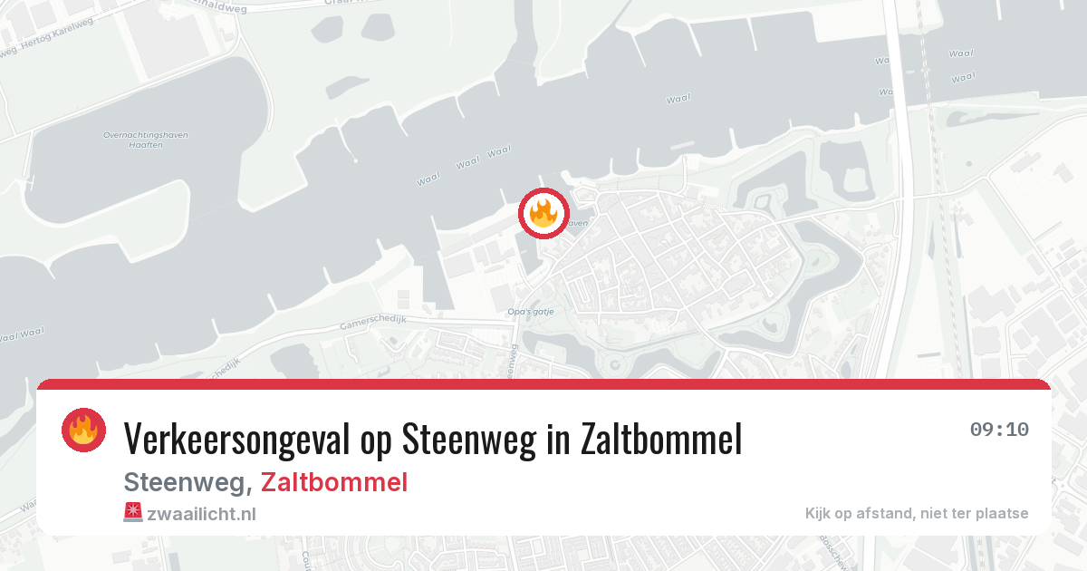 Verkeersongeval op Steenweg in Zaltbommel — 16 apr 2026