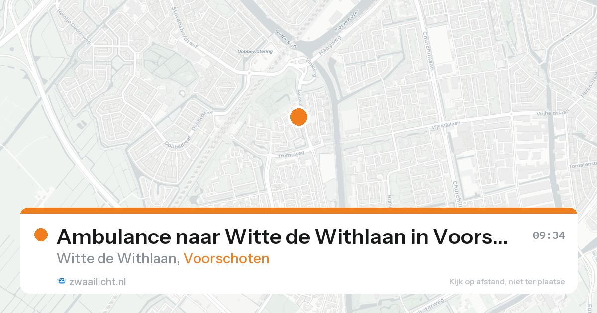 Ambulance naar Witte de Withlaan in Voorschoten — 17 aug 2026