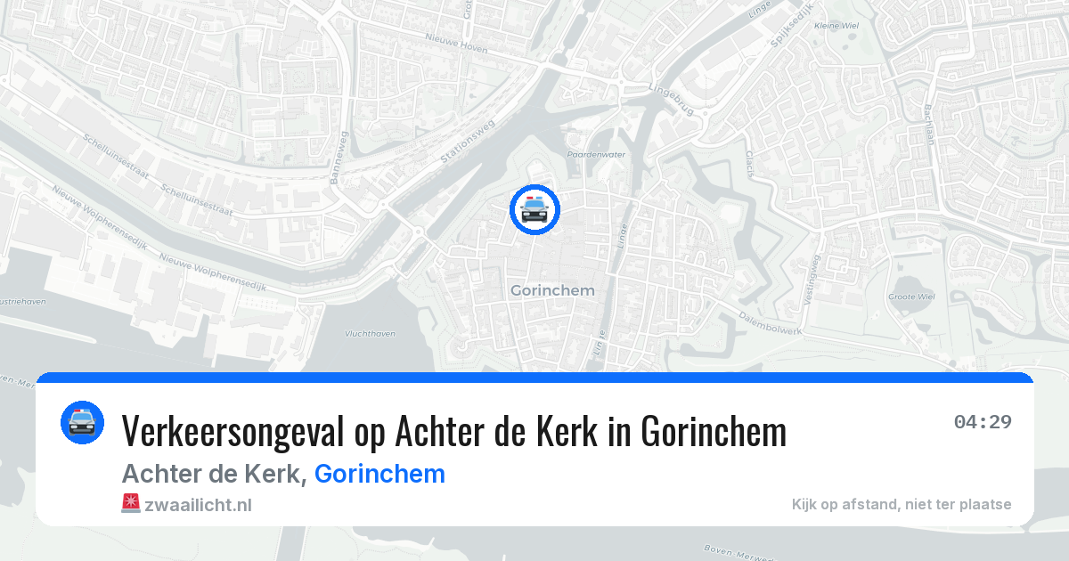 Verkeersongeval op Achter de Kerk in Gorinchem — 26 apr 2026