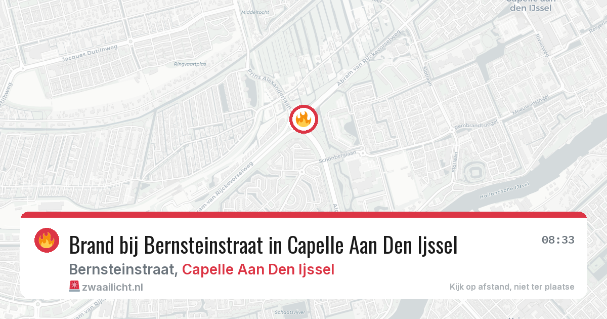 Brand bij Bernsteinstraat in Capelle Aan Den Ijssel — 23 apr 2026