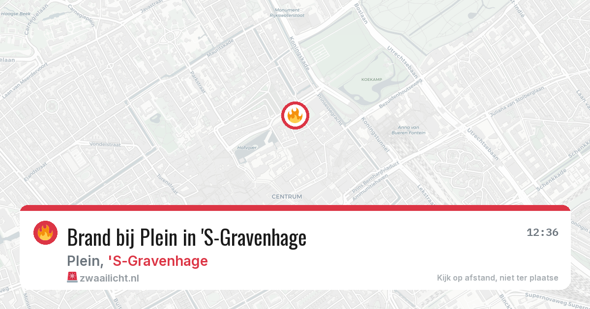 Brand bij Plein in 'S-Gravenhage — 6 jun 2026