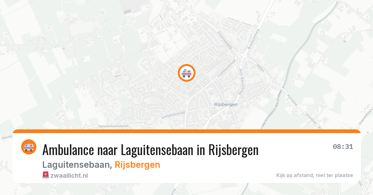 Ambulance naar Laguitensebaan in Rijsbergen — 19 mei 2026
