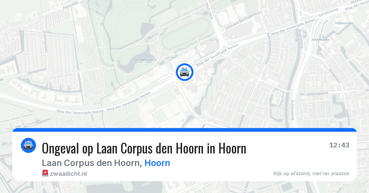 Ongeval op Laan Corpus den Hoorn in Hoorn — 17 jul 2026