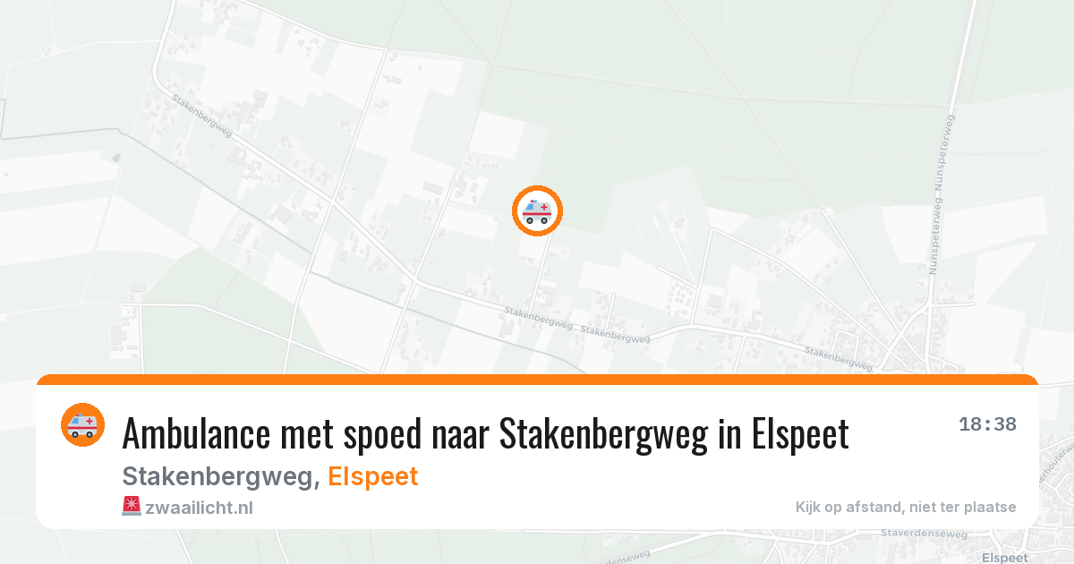 Ambulance met spoed naar Stakenbergweg in Elspeet — 31 jul 2026
