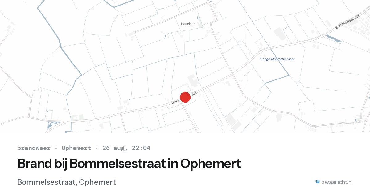 Brand bij Bommelsestraat in Ophemert — 26 aug 2026