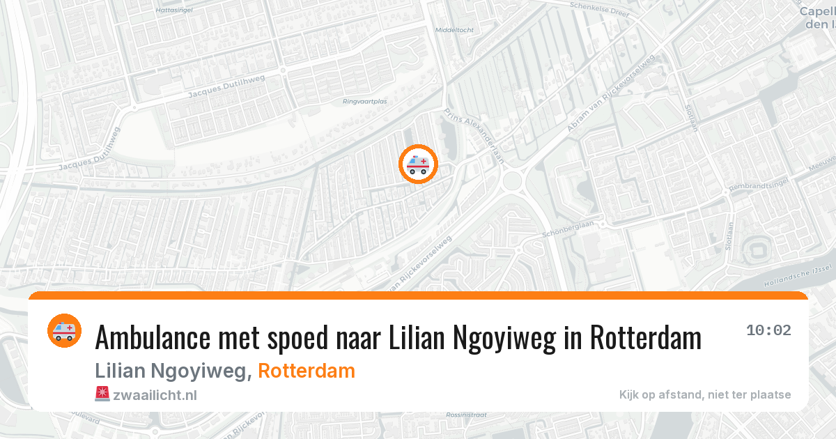 Ambulance met spoed naar Lilian Ngoyiweg in Rotterdam — 14 jun 2026