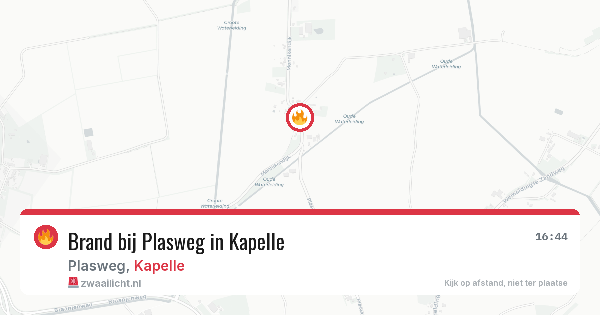 Brand bij Plasweg in Kapelle — 17 apr 2026