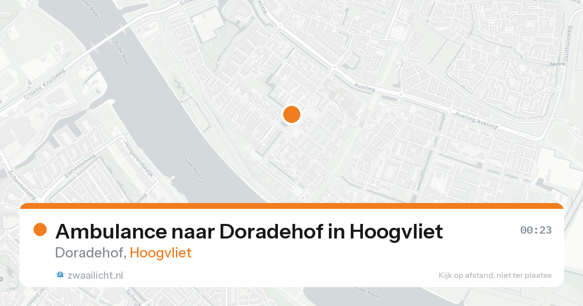 Ambulance naar Doradehof in Hoogvliet — 20 aug 2026