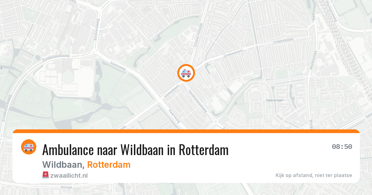 Ambulance naar Wildbaan in Rotterdam — 15 jul 2026