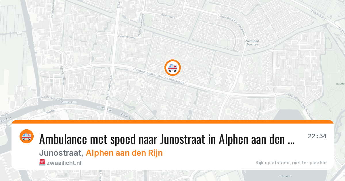 Ambulance met spoed naar Junostraat in Alphen aan den Rijn — 20 jan 2026