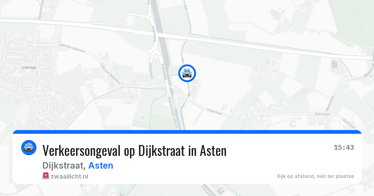Verkeersongeval op Dijkstraat in Asten — 31 mei 2026
