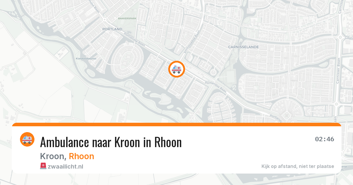 Ambulance naar Kroon in Rhoon — 15 mei 2026