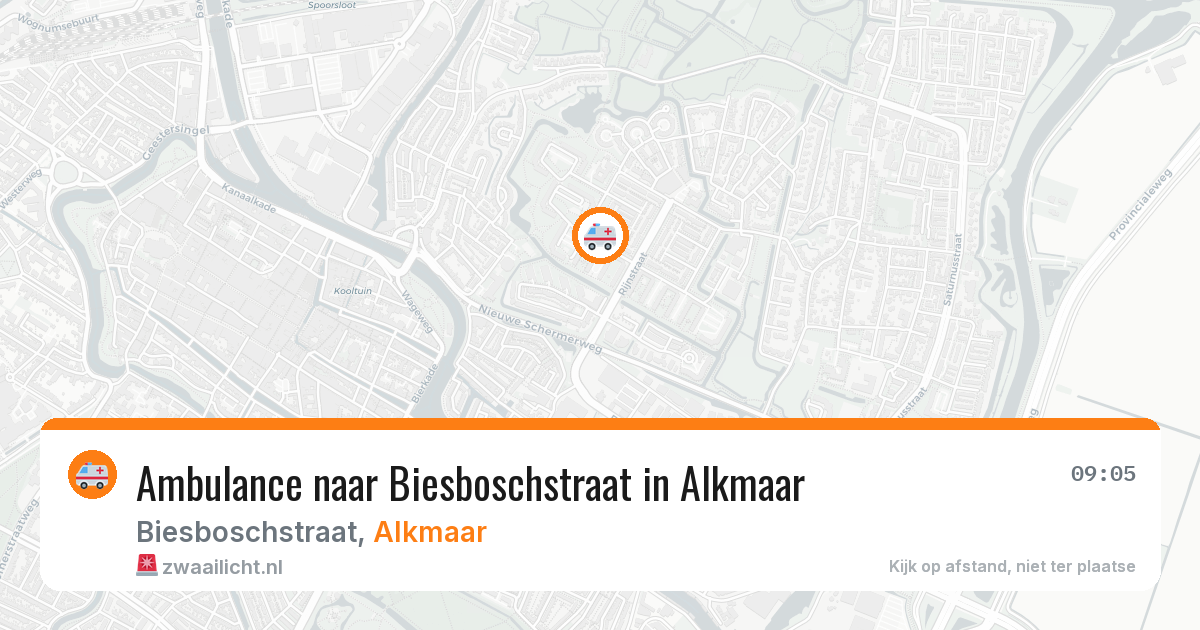 Ambulance naar Biesboschstraat in Alkmaar — 28 jul 2026