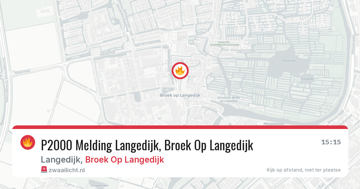 P2000 Melding Langedijk, Broek Op Langedijk — 25 jul 2026