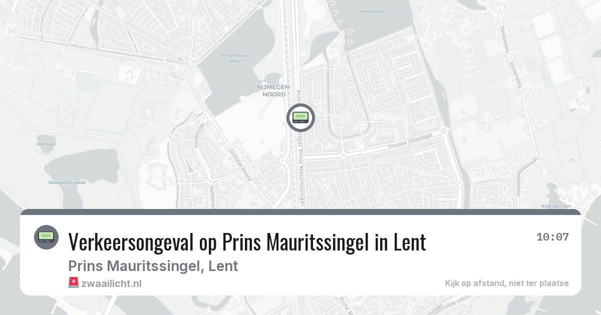 Verkeersongeval op Prins Mauritssingel in Lent — 6 mei 2026