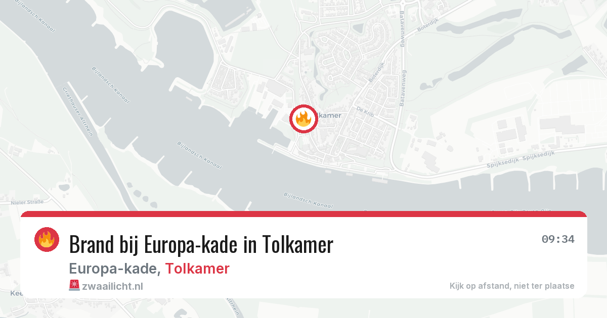 Brand bij Europa-kade in Tolkamer — 16 mei 2026