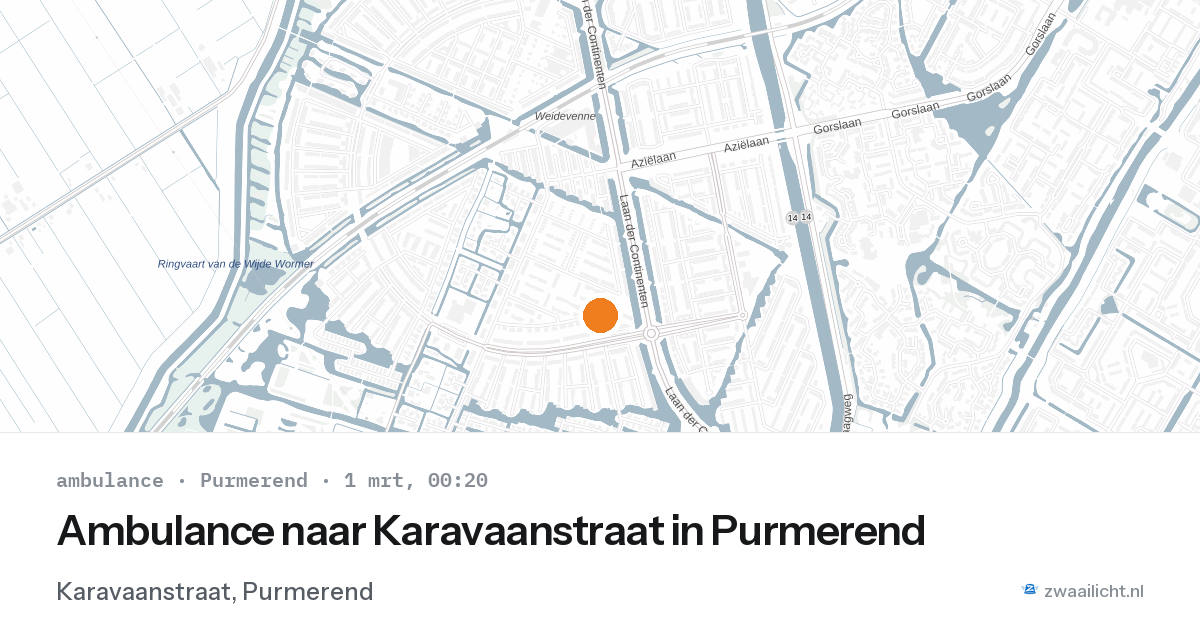 Ambulance naar Karavaanstraat in Purmerend — 28 feb 2026