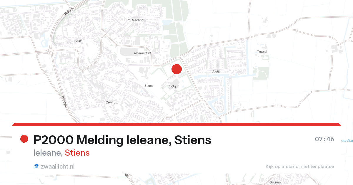 P2000 Melding Ieleane, Stiens — 26 aug 2026