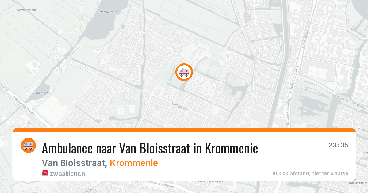 Ambulance naar Van Bloisstraat in Krommenie — 31 jul 2026
