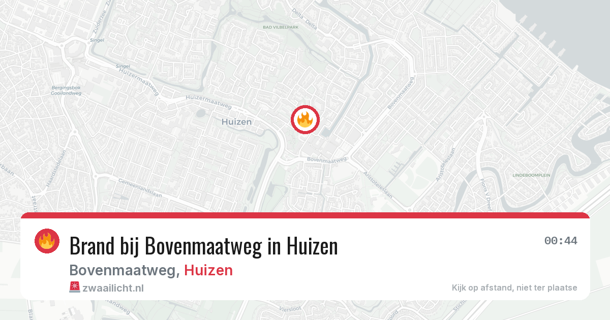 Brand bij Bovenmaatweg in Huizen — 19 jun 2026