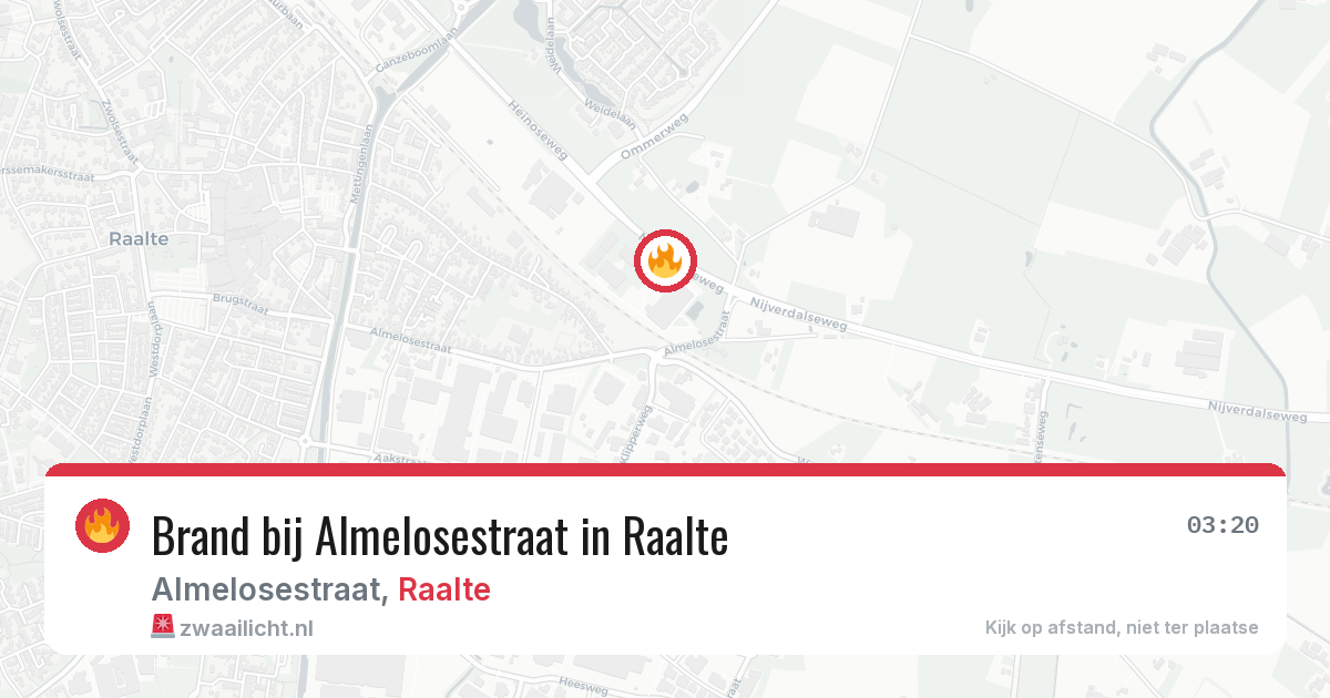 Brand bij Almelosestraat in Raalte — 27 apr 2026