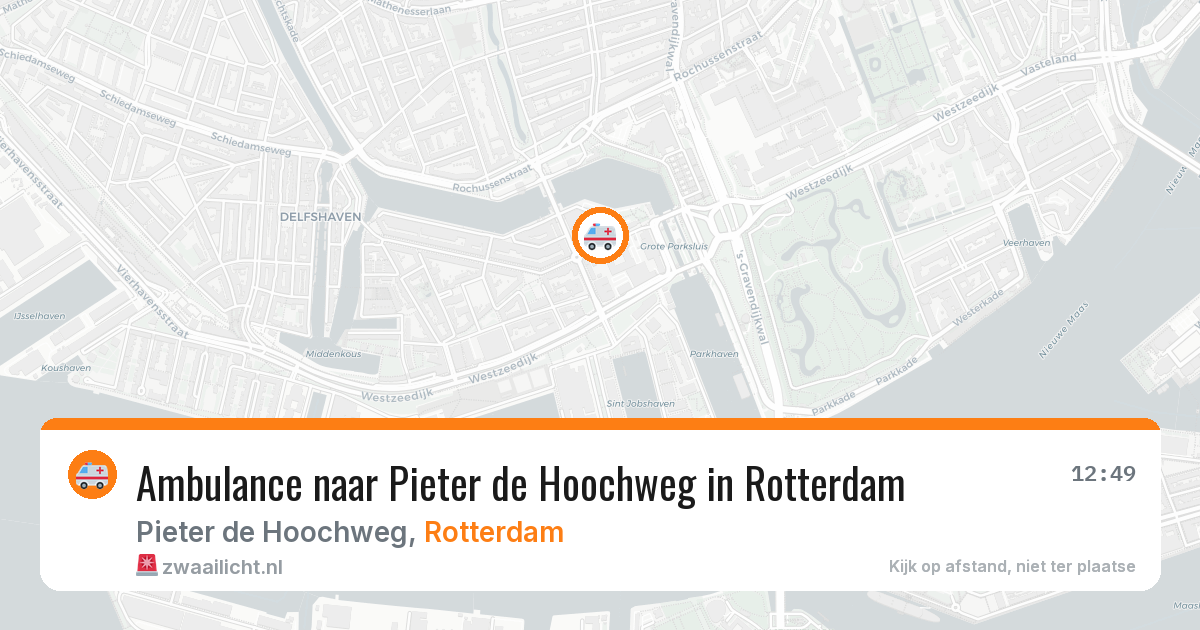 Ambulance naar Pieter de Hoochweg in Rotterdam — 26 apr 2026