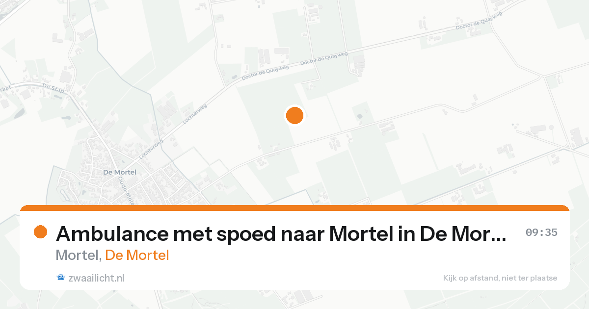 Ambulance met spoed naar Mortel in De Mortel — 15 aug 2026