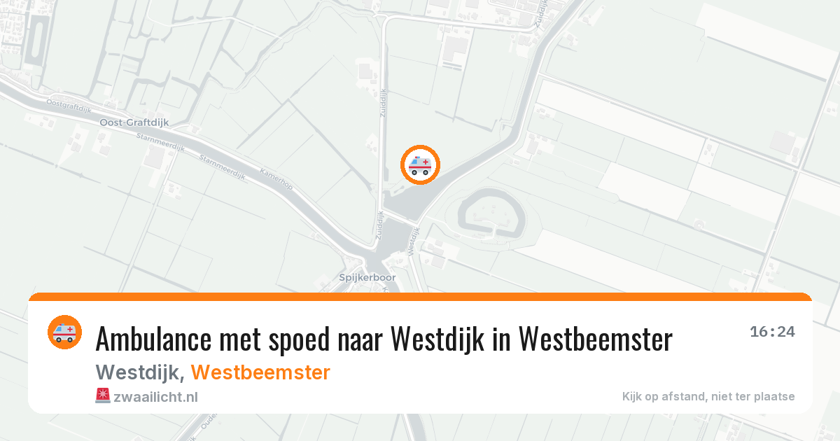 Ambulance met spoed naar Westdijk in Westbeemster — 18 mrt 2026