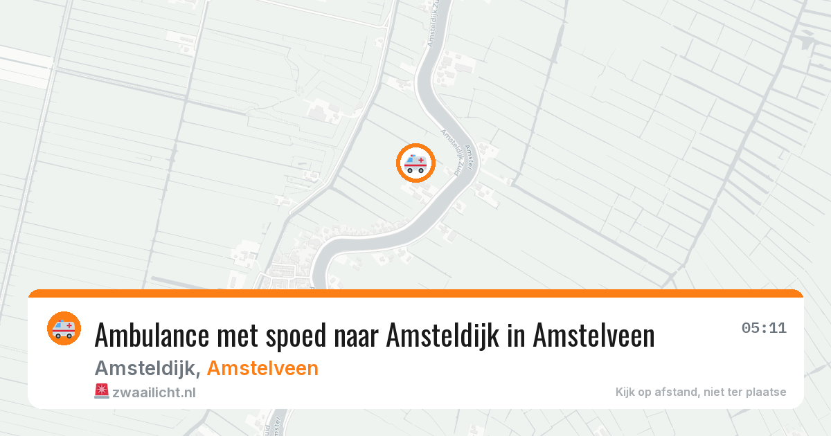 Ambulance met spoed naar Amsteldijk in Amstelveen — 6 mei 2026