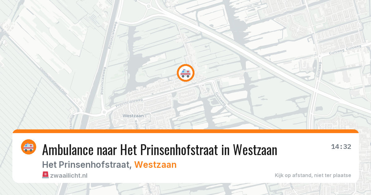 Ambulance naar Het Prinsenhofstraat in Westzaan — 12 aug 2026