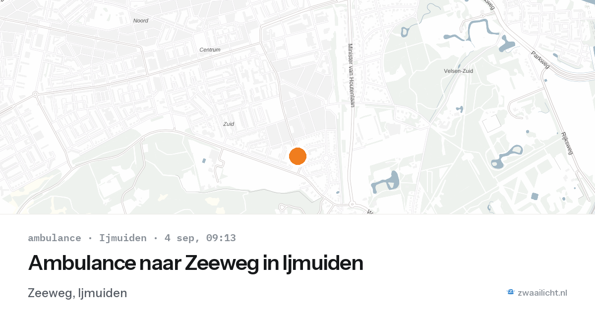 Ambulance naar Zeeweg in Ijmuiden — 4 sep 2026