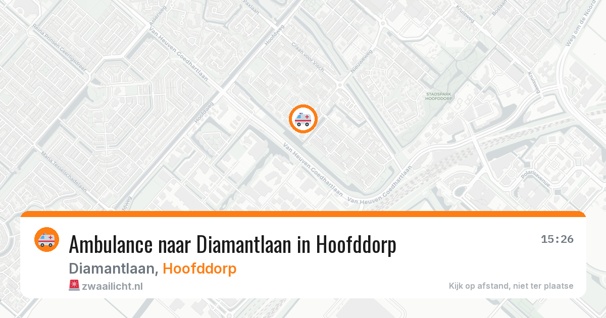 Ambulance naar Diamantlaan in Hoofddorp — 21 jul 2026