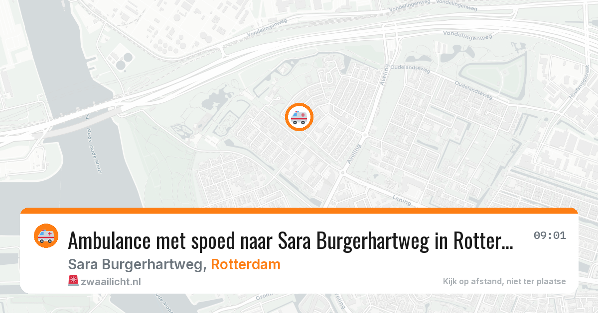 Ambulance met spoed naar Sara Burgerhartweg in Rotterdam — 25 apr 2026