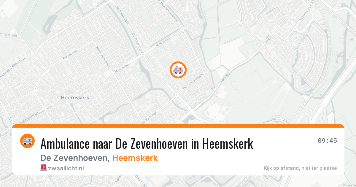 Ambulance naar De Zevenhoeven in Heemskerk — 20 mrt 2026
