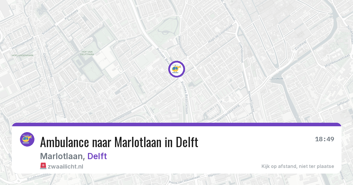 Ambulance naar Marlotlaan in Delft — 3 jun 2026