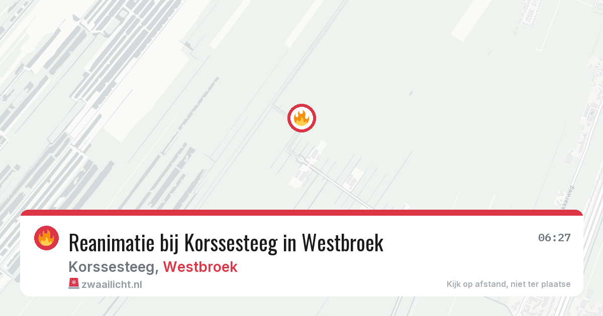 Reanimatie bij Korssesteeg in Westbroek — 29 jul 2026