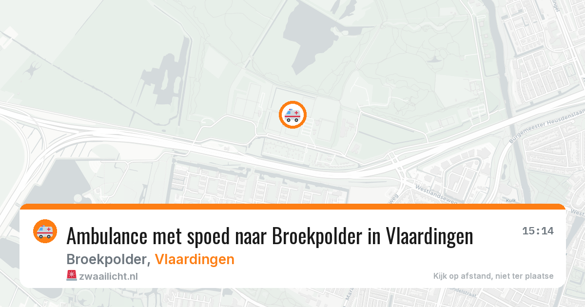 Ambulance met spoed naar Broekpolder in Vlaardingen — 16 jun 2026