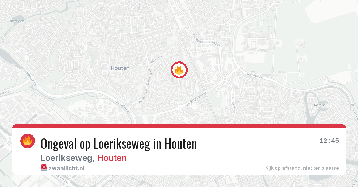 Ongeval op Loerikseweg in Houten — 10 jun 2026