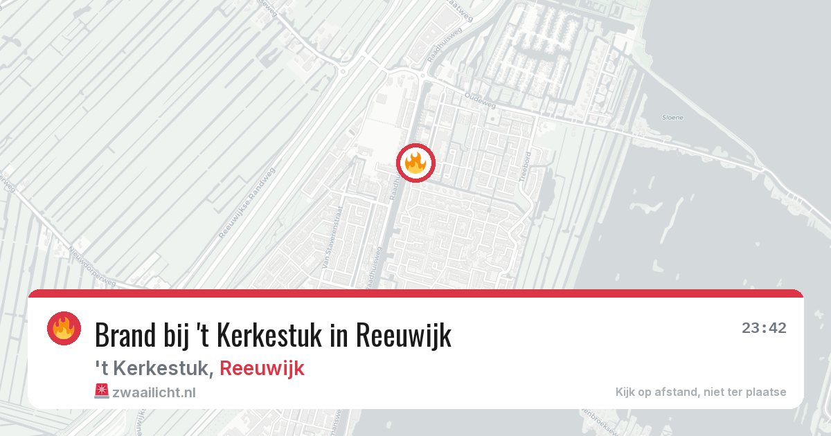 Brand bij 't Kerkestuk in Reeuwijk — 27 jun 2026