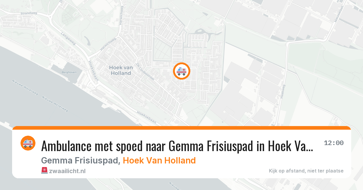Ambulance met spoed naar Gemma Frisiuspad in Hoek Van Holland — 8 feb 2026