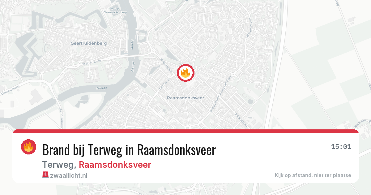 Brand bij Terweg in Raamsdonksveer — 2 jul 2026