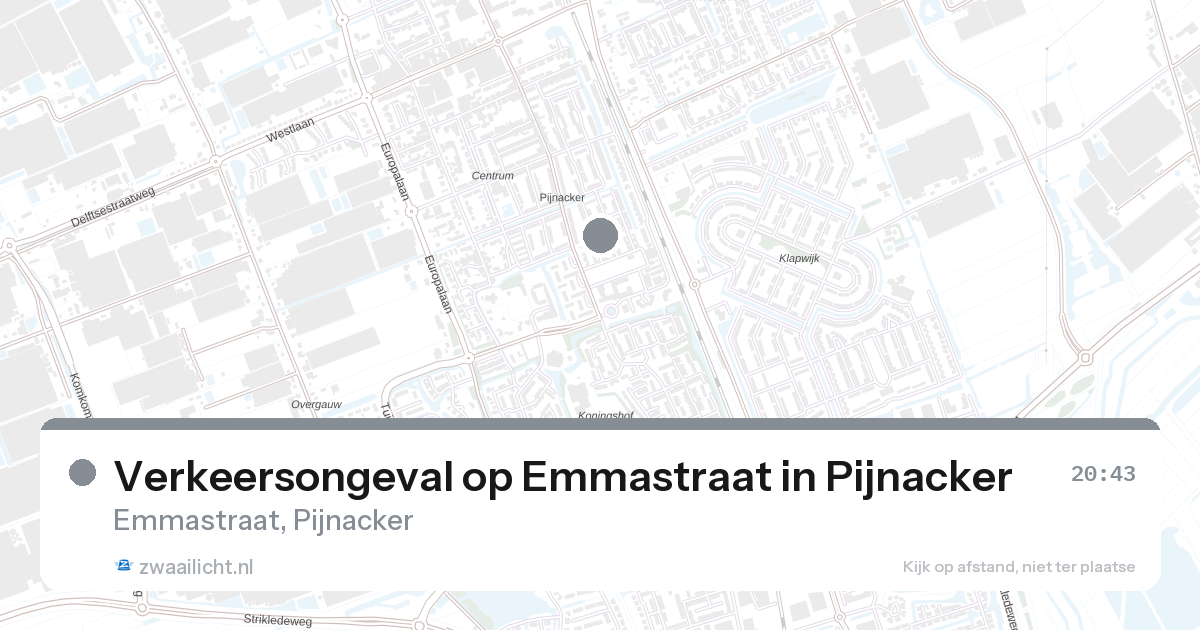 Verkeersongeval op Emmastraat in Pijnacker — 23 feb 2026