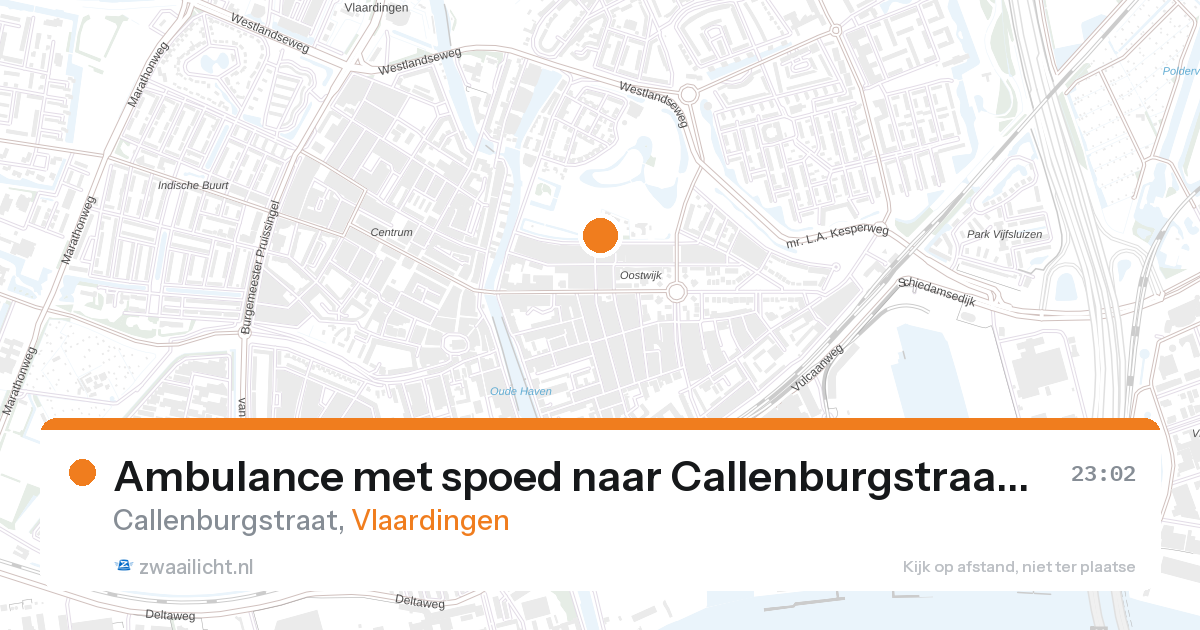 Ambulance met spoed naar Callenburgstraat in Vlaardingen — 19 jul 2026